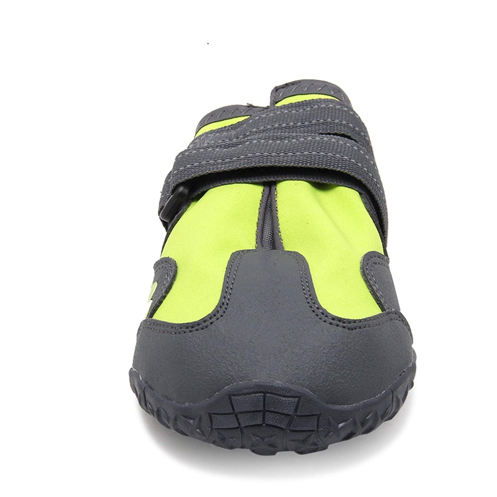 Hundeschuhe Hundeschuhe wasserdichte Anti-Rutsch-Regenstiefel Warmschnee für kleine mittelgroße Pet Sporttraining 303 (Color : Neon Yellow, Size : 6 (widest 6.4CM))