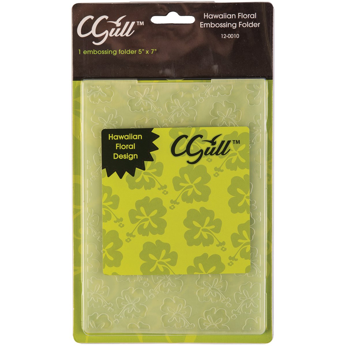 C-Gull Embossing Hawaiian Floral Folder, 5 by 7-Inch
