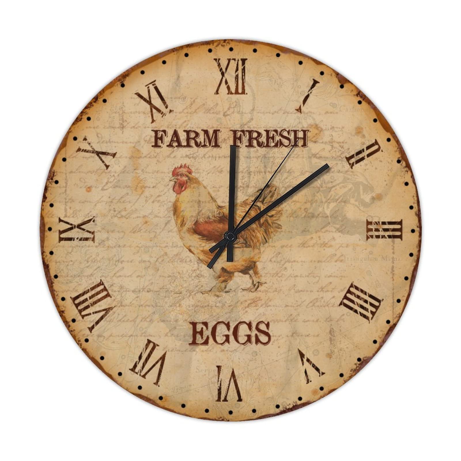 Horloge murale de qualité en bois avec mouvement quartz précis