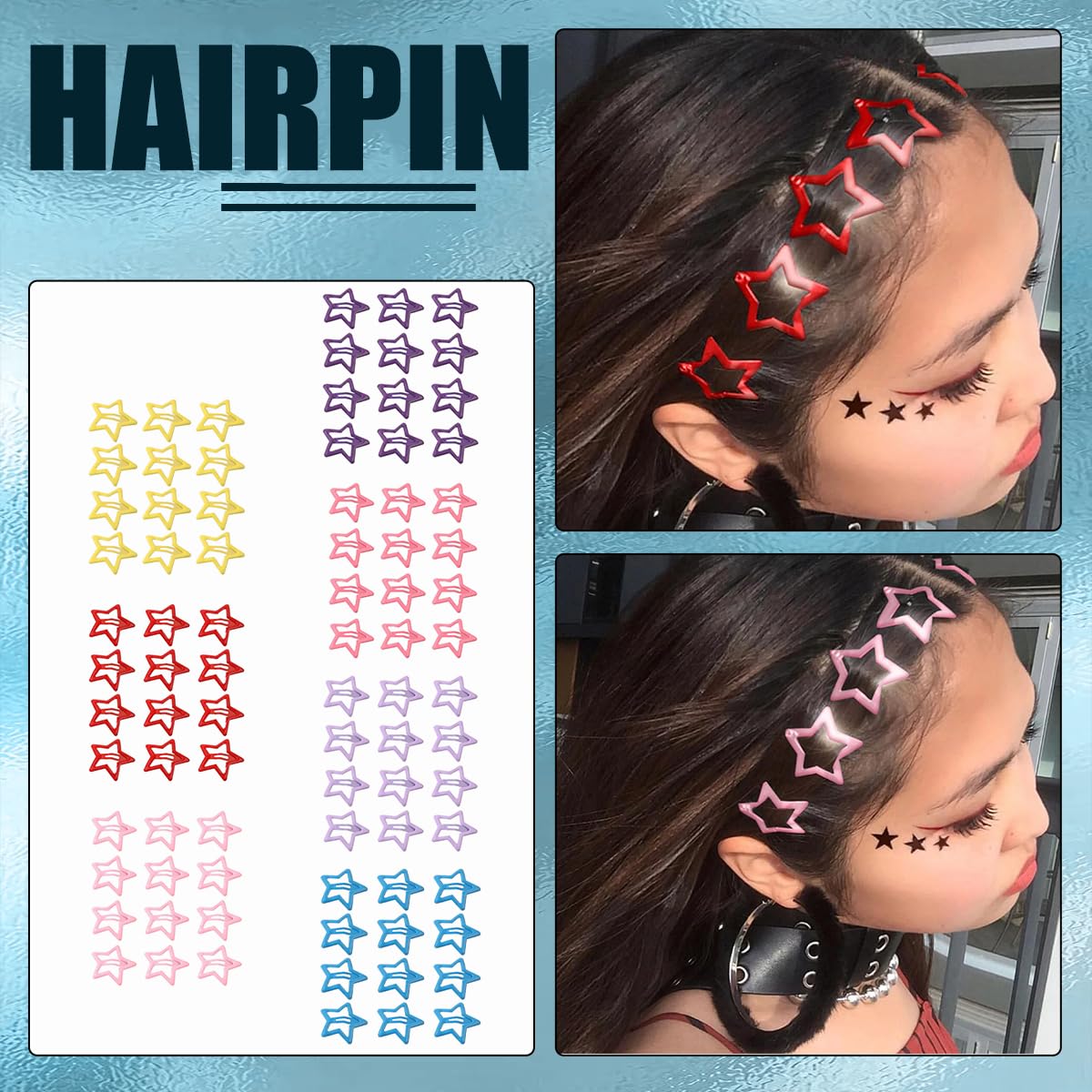 Amazon.co.jp: 星 ヘアピン ヘアクリップ 12個セット 3CM ミニ 星ピン