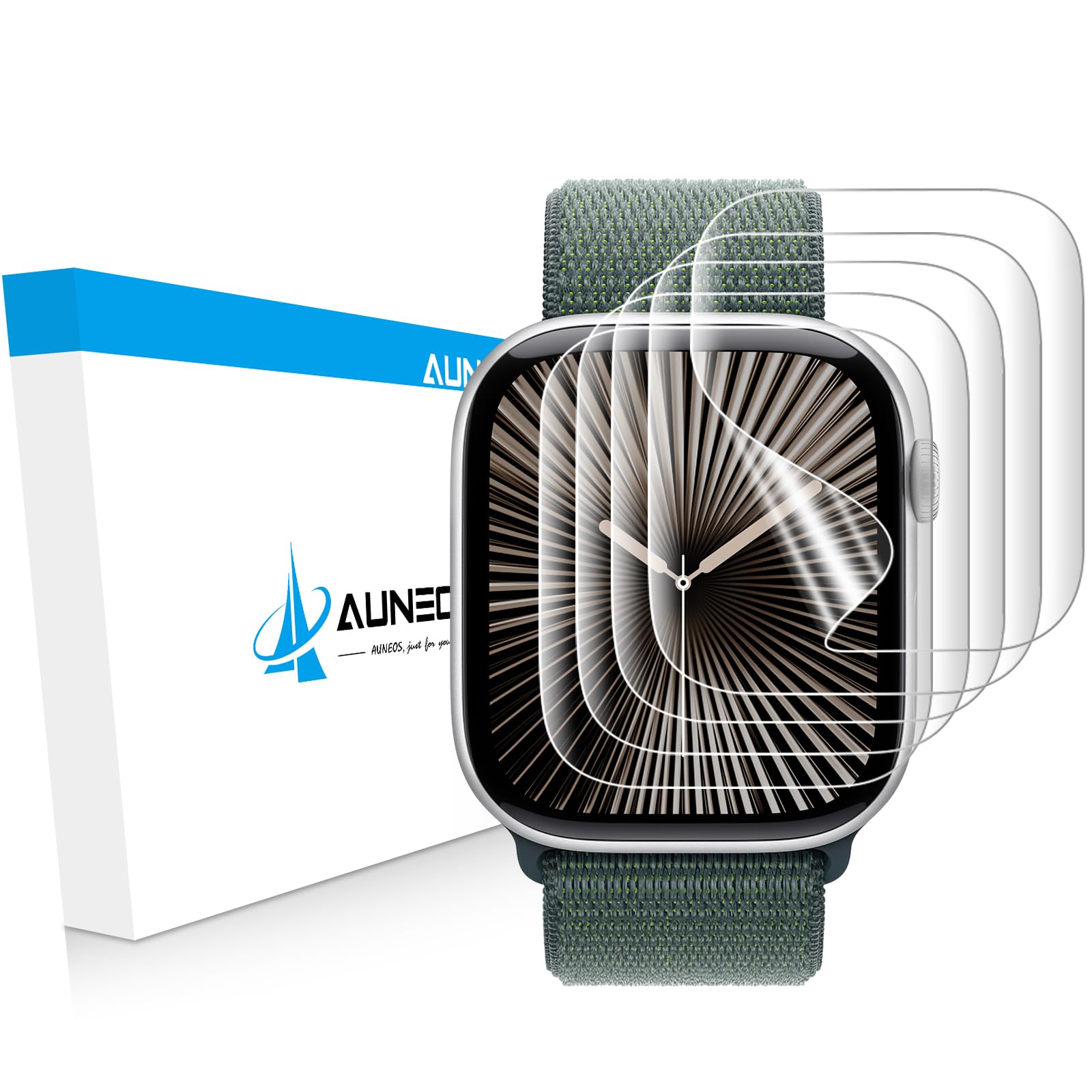 Amazon.co.jp: AUNEOS Apple Watch 46mm フィルム Series 10 対応  
