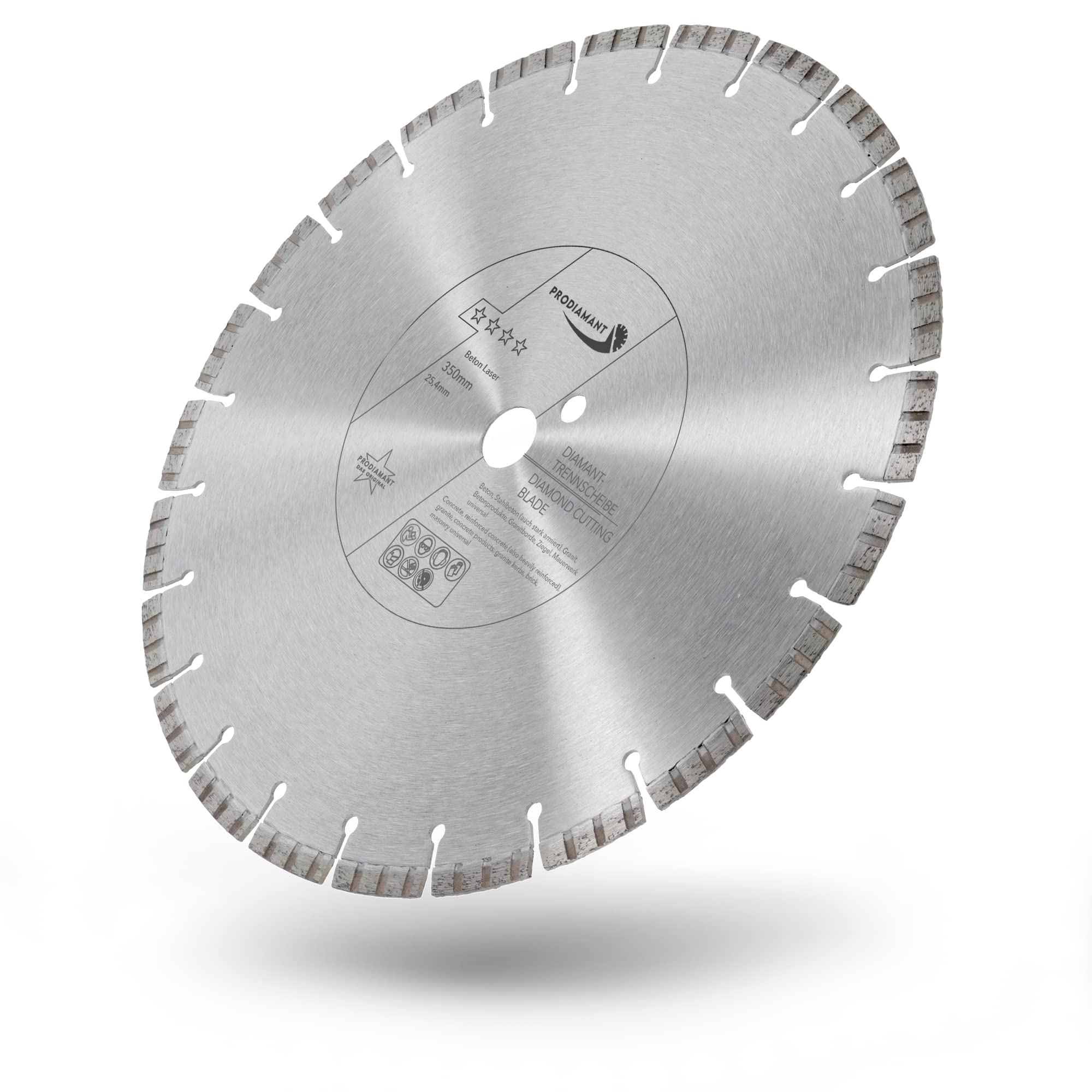 PRODIAMANT Premium disco de corte de diamante para hormigón láser 350 mm x 25,4 mm disco de corte de diamante soldado por láser