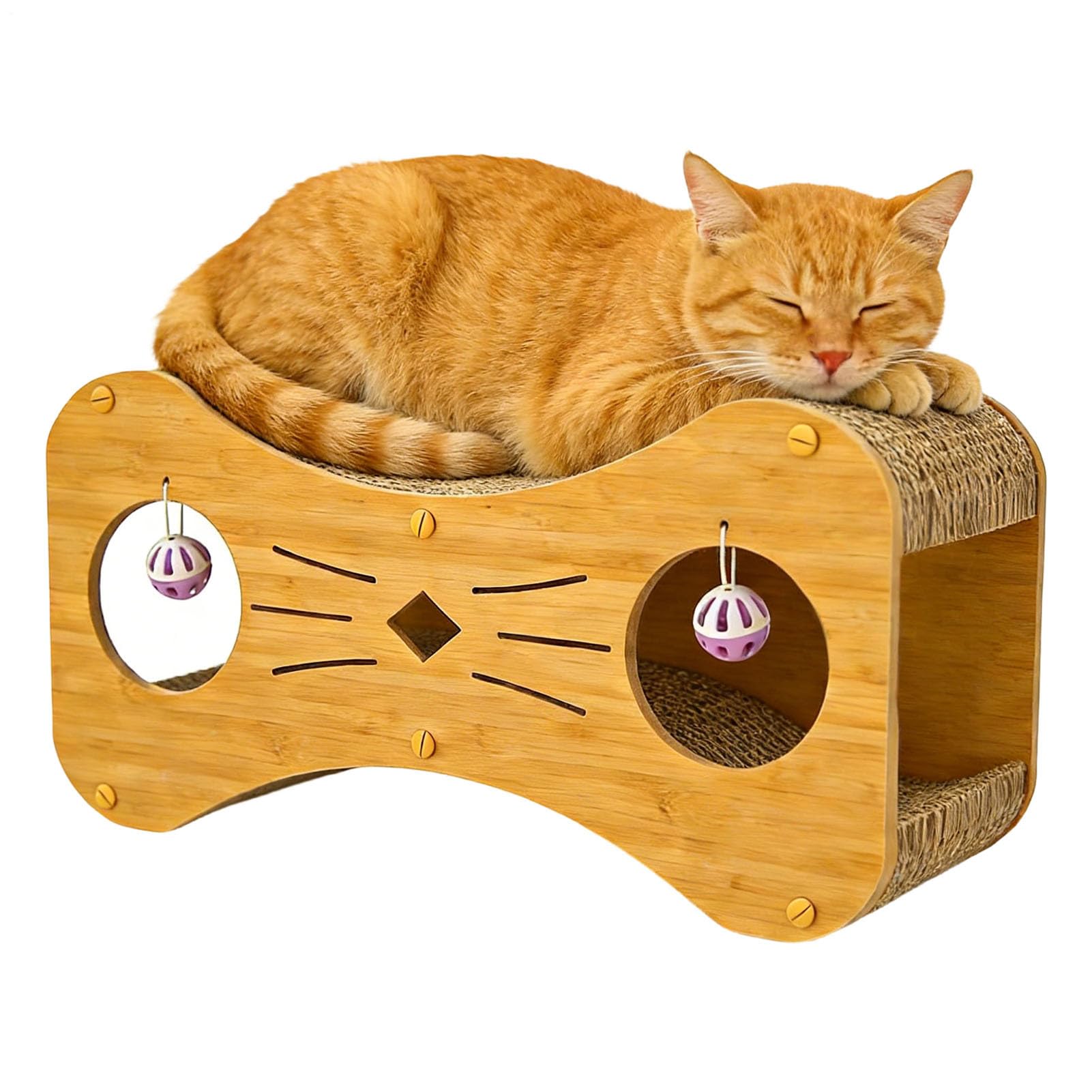 Maison pour chat tunnel anti-ennui pour protéger vos meubles des griffes