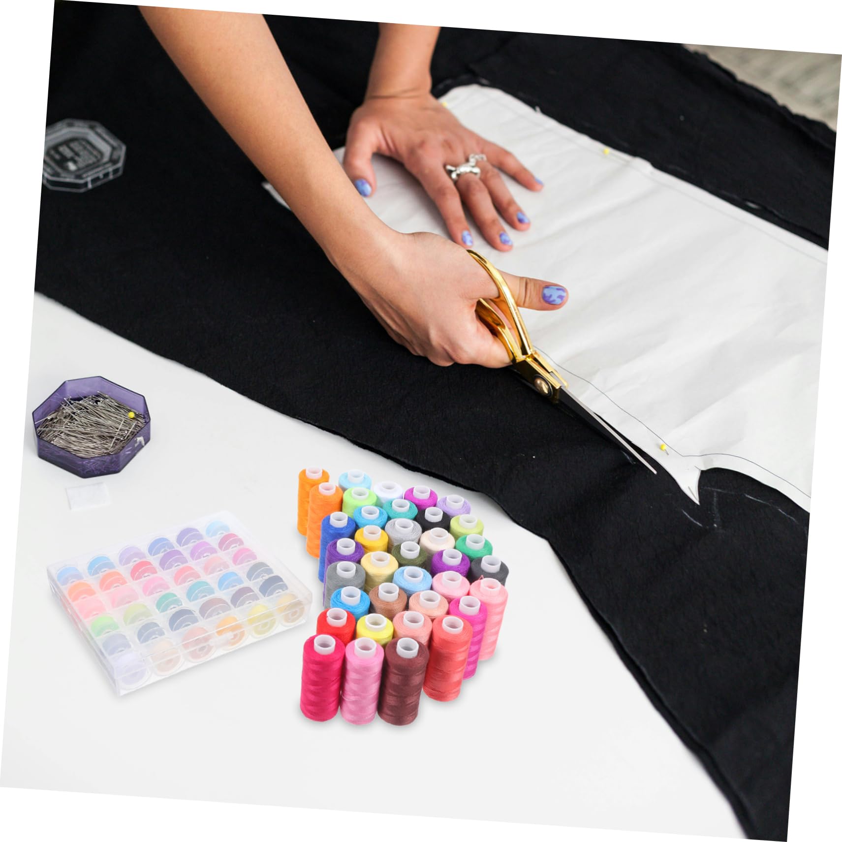 Hilo de Coser 72 Bobinas para Máquina de Coser, 400 Yardas
