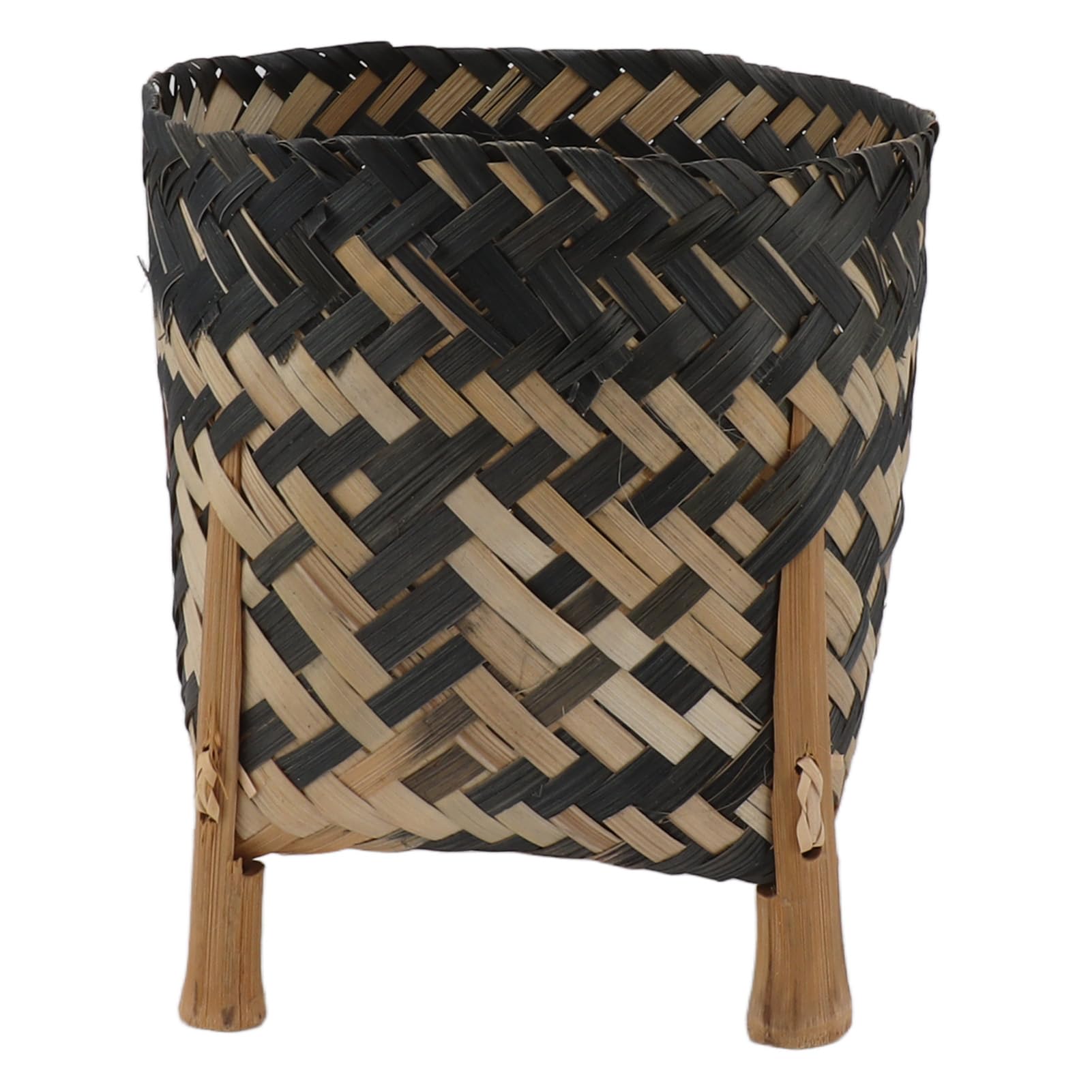 Panier pour plantes : cachez vos pots en plastique grâce au bambou tissé au style scandinave