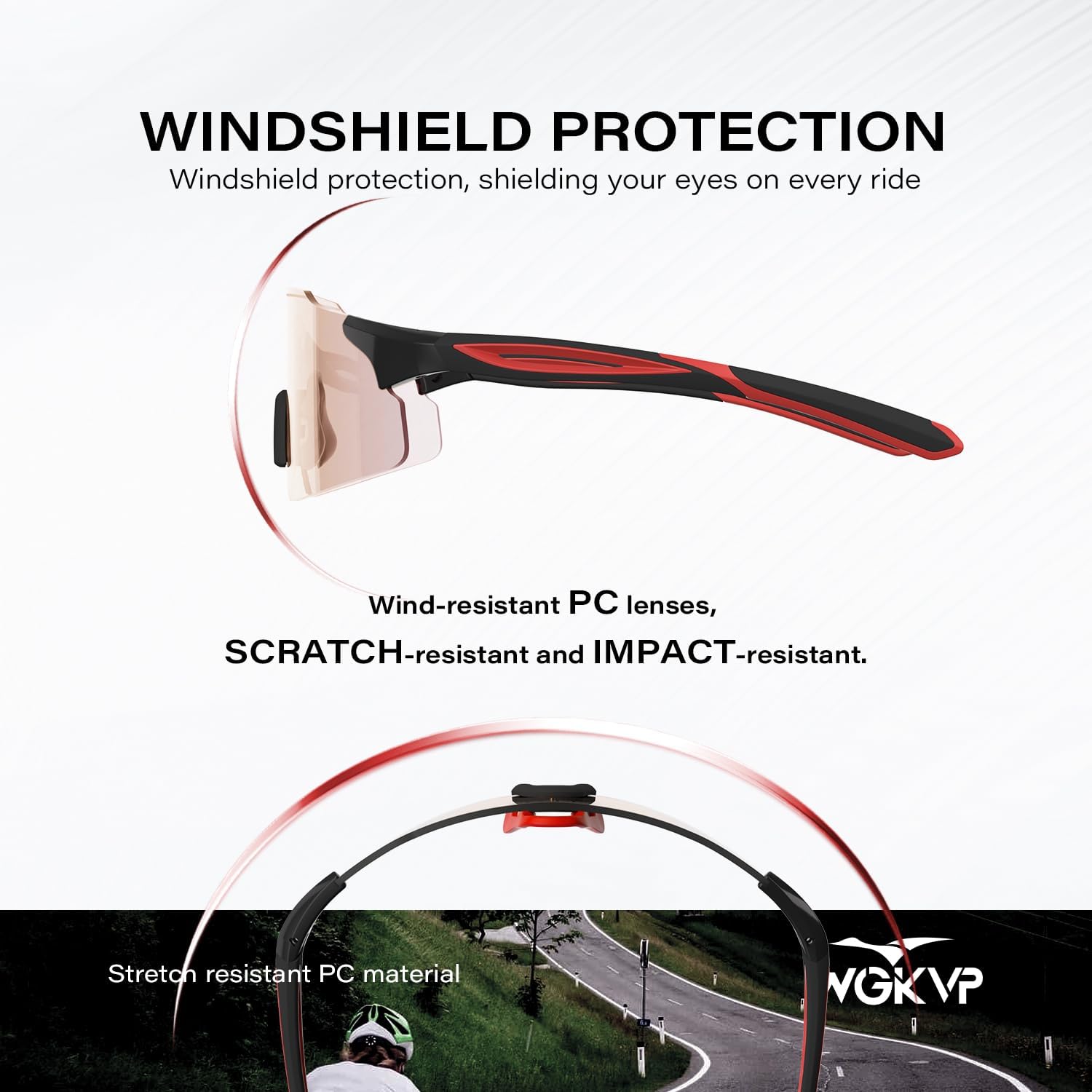 Photochromic Running Glasses for Women, Bike Sunglasses, Cycling Glasses for Men Sports Jogging Travel Goggles