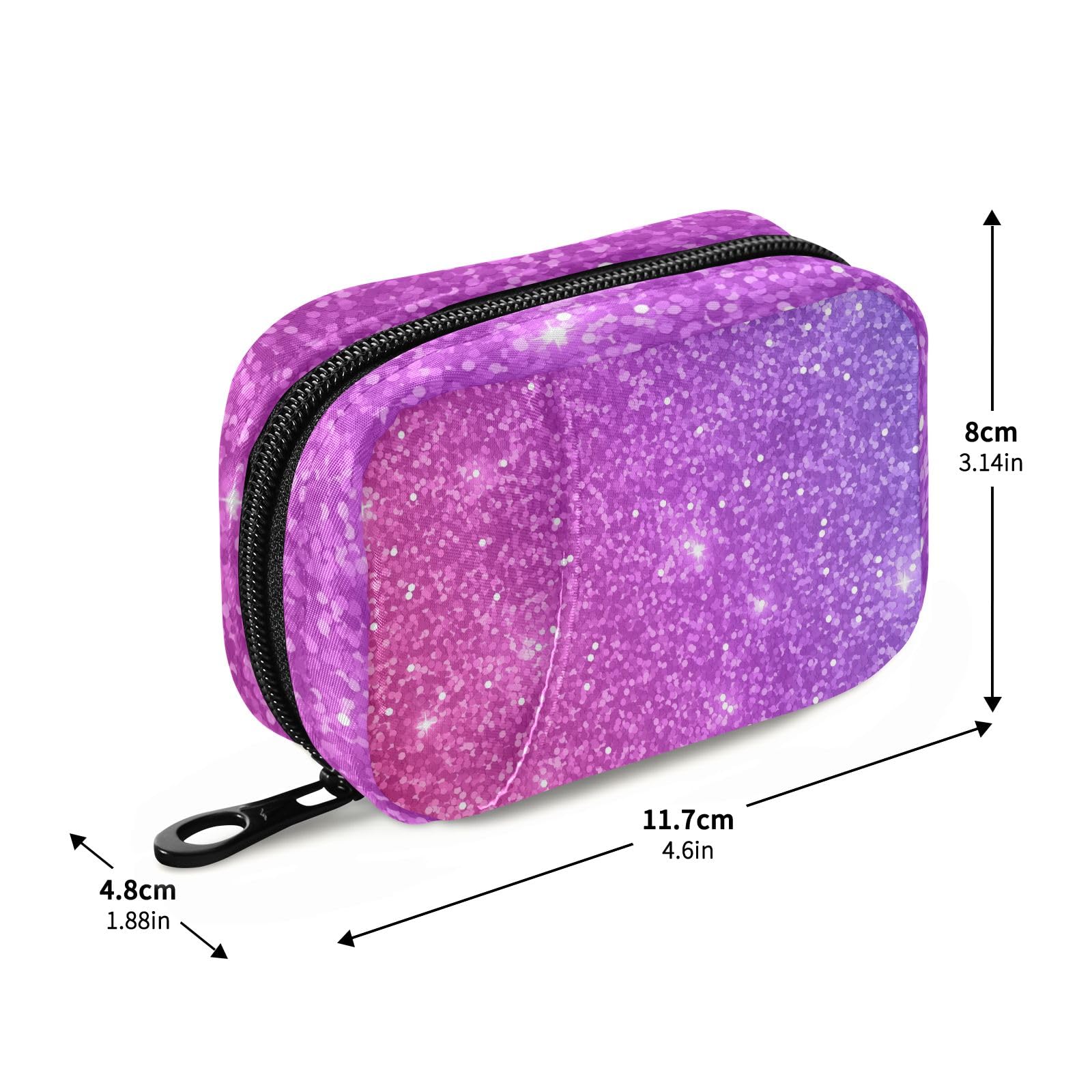 Travel Pill Box Weekly Pill Box Small 7 Days Cute Pill Organizer with  Zipper Pink Purple : Amazon.de: Health & Personal Care