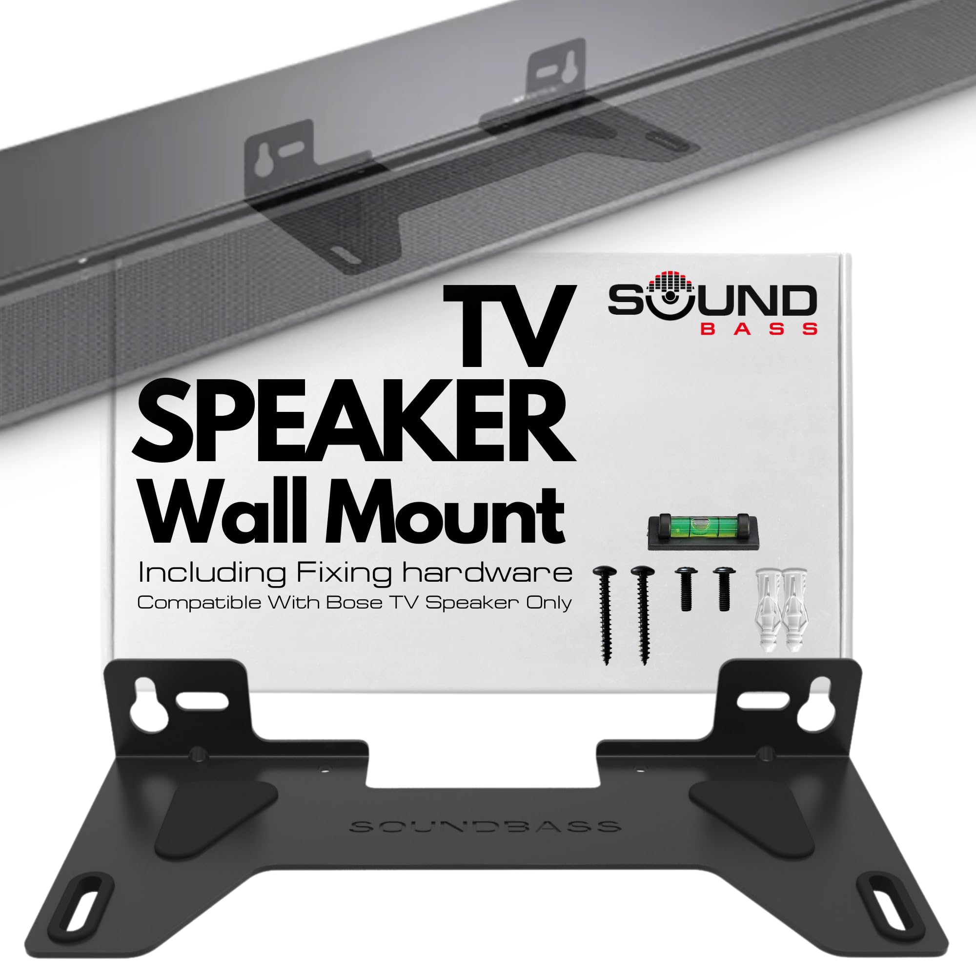 TV Speaker Wall Mount Bracket | Compatible with Bose TV Speaker Soundbar Only | Complete with Full Mounting Hardware Kit | Only Suitable for Bose TV Speaker Sound Bar | UK Design