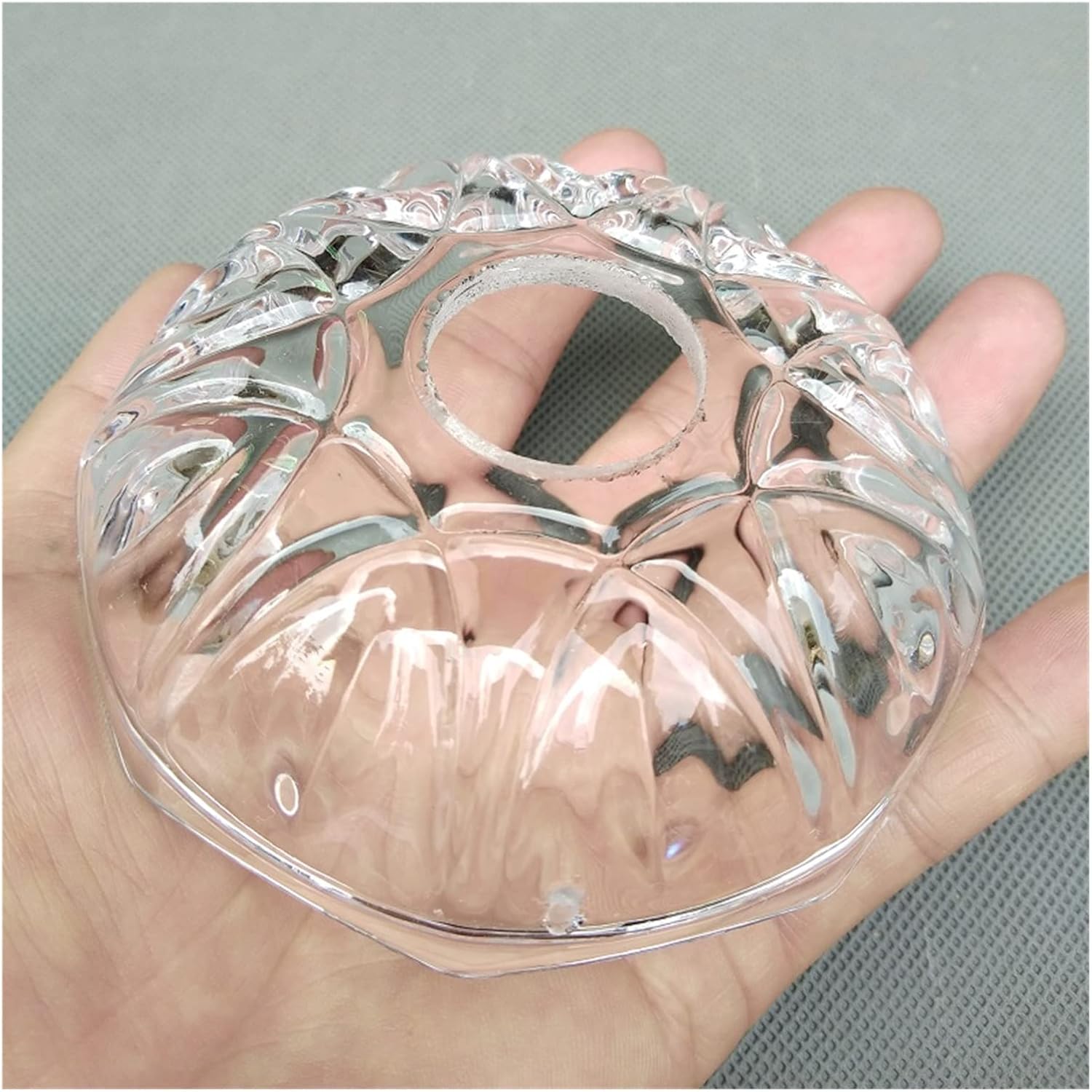 2Pcs Crystal Lamp Flower Glass Bowl Dia100mm, Bobeche, Candle Holder, Wedding Decoration, Chandelier Tray, Light Accessories