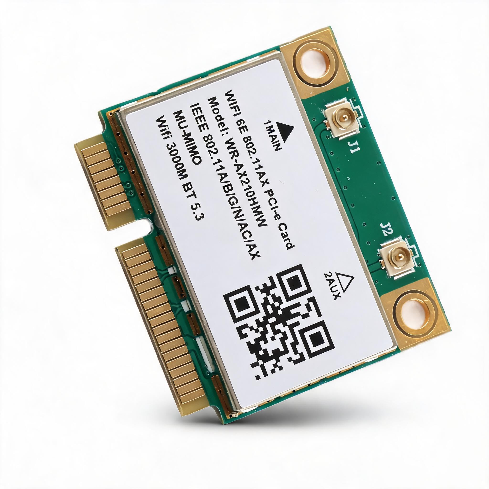 AX210HMW WiFi Card,5374M Wi-Fi 6E Wireless Module Expand to 6GHz MU-MIMO Tri-Band Internal Network Card with Bluetooth 5.2,Mini PCIE Wireless Network Card for Laptop-image-21