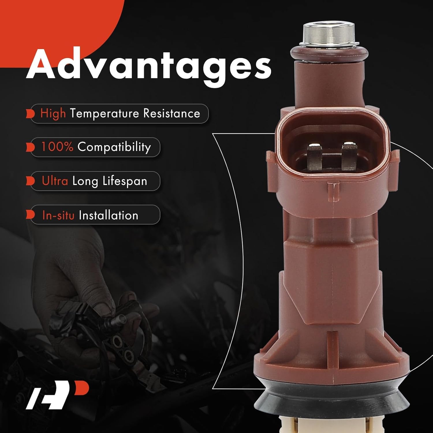 A-Premium Set of 6 Fuel Injectors Compatible with Toyota Tacoma, Tundra, 4Runner 1999 2000 2001 2002 2003 2004, V6 3.4L, Naturally Aspirated, Replace# 2320962040