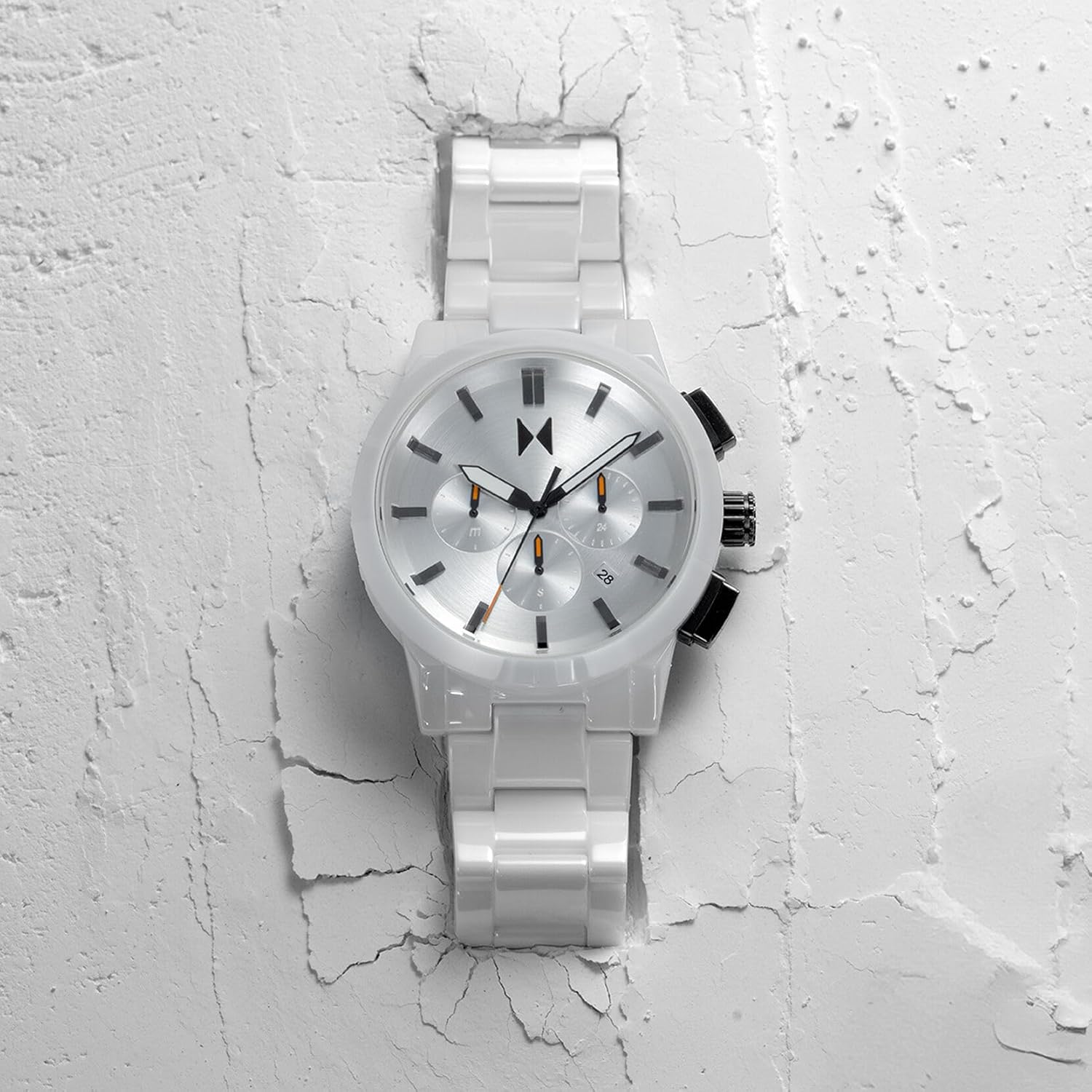 MVMT Chrono II Men’s Chronograph Watch – Ceramic Bracelet, Water Resistant, Minimalist Timepiece, Gift for Him