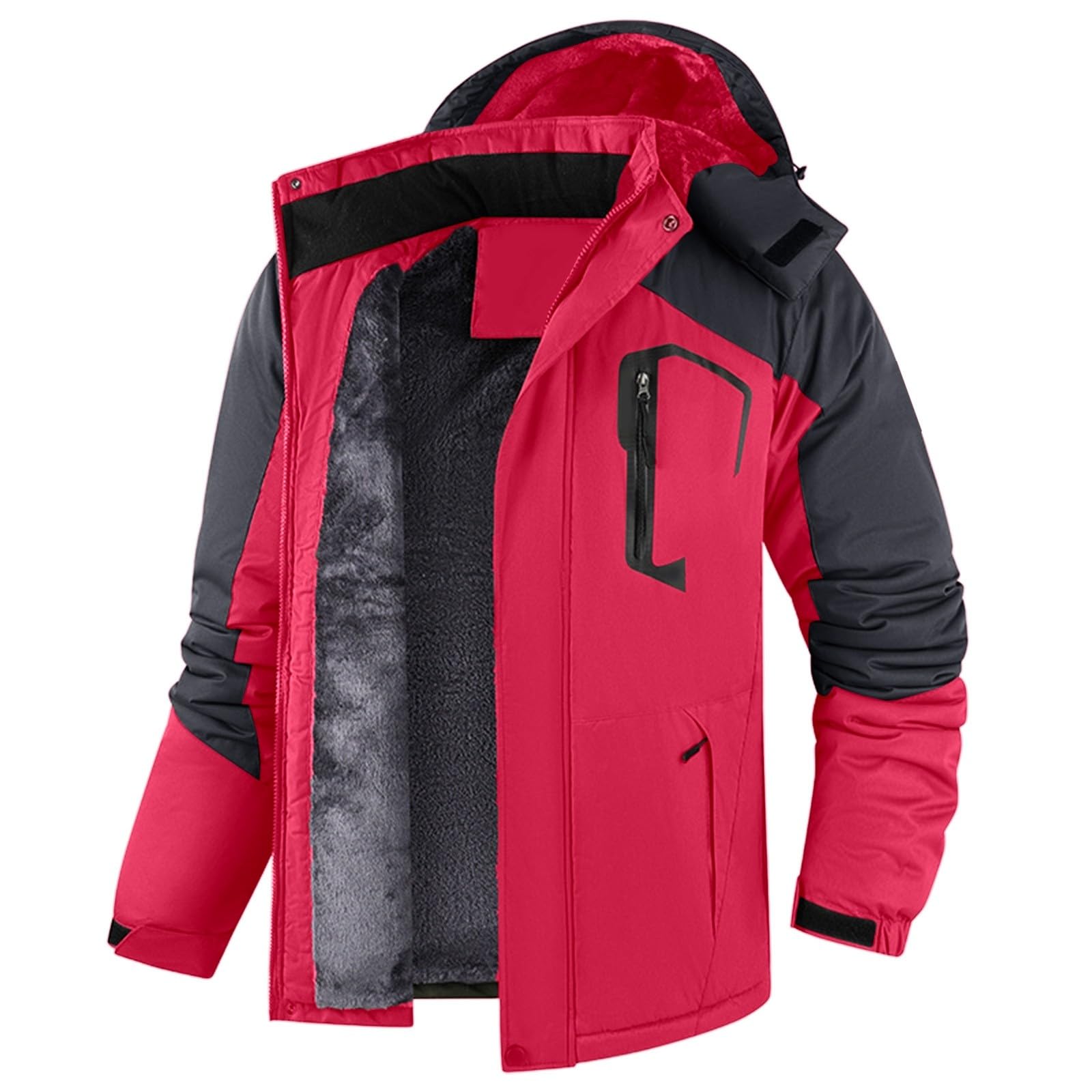 Giacca Invernale Donna Corta Giacca Invernale Antivento in Pile per Esterni – Cappotto per il Freddo di Grandi Dimensioni per Escursionismo e Attrezzatura Viaggio