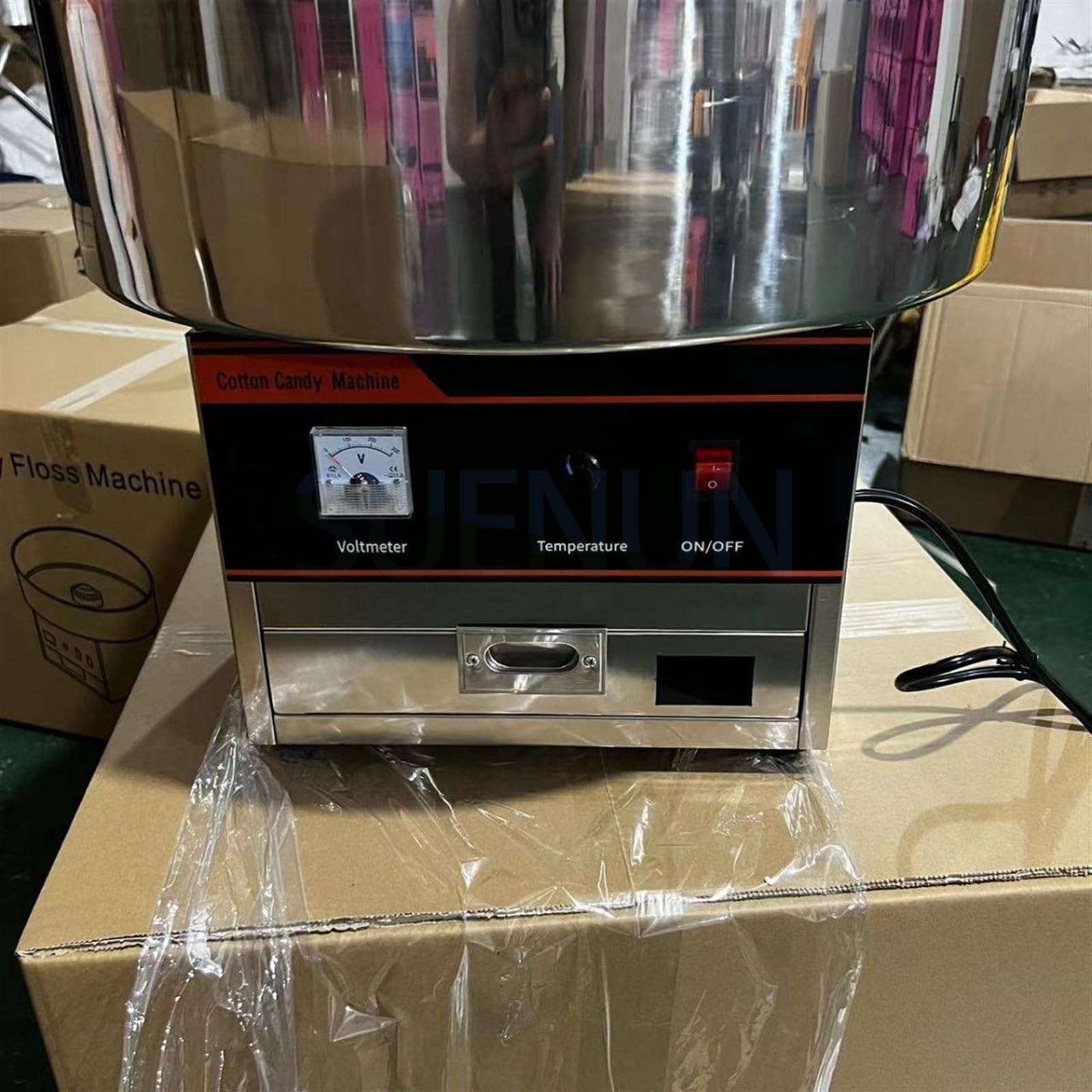Freidoras, Máquina de algodón azúcar Comercial, máquina Dulces Lujo malvavisco, Totalmente automática, Regalo for niños, DIY(Pink)