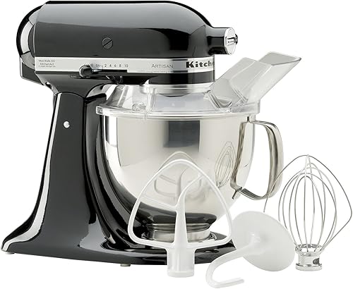 Miniatura 1 de KitchenAid KSM150PSAC Artisan Series - Batidora de pie con capacidad de 5 cuartos o 4.7 litros, incluye escudo vertedor