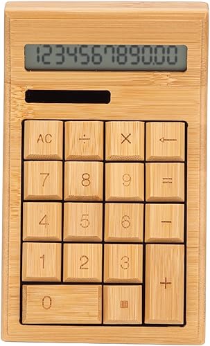 Desk Calculator, 12 Digit Solar Battery Office Calculator, Solar and Battery Dual Power Calculators Desktop with Large LCD Display for Office, Home,