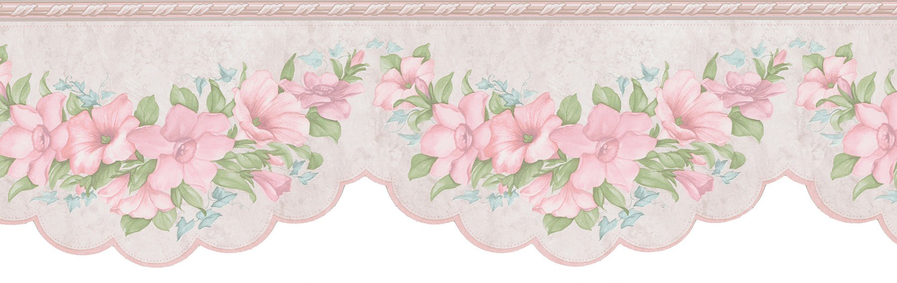 Bordure de cuisine florale Brewster et frise murale salle de bains 72B06900