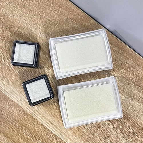 Miniatura 9 de EXCEART Almohadilla de tinta vacía en blanco, sin huellas dactilares, sin tinta, almohadilla de sello de tinta sin tinta, almohadillas de sello de