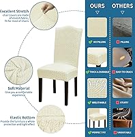 Vista 248 de Juego de 6 fundas elásticas para sillas de comedor, extraíbles y lavables, para sillas de comedor, hotel, ceremonia