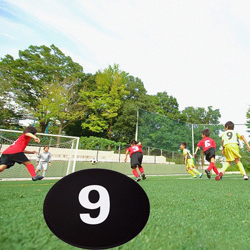 1–10 Nummerierte Bodenmarkierungen, Trittmatten-flachscheibenmarkierungen Für Outdoor-Sportarten, Geschwindigkeitstraining, Sportliche Aktivitäten
