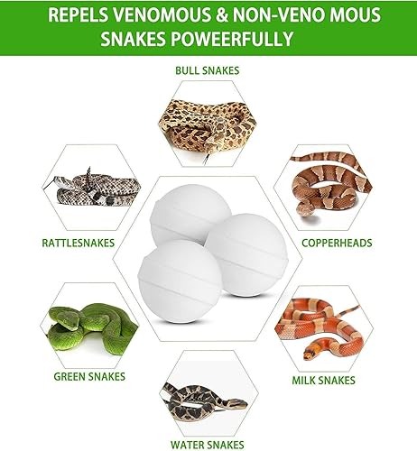 Miniatura 5 de Paquete de 36 potentes repelentes de serpientes para patio, serpiente natural para interiores y exteriores, césped, jardín, campamento, ratón,