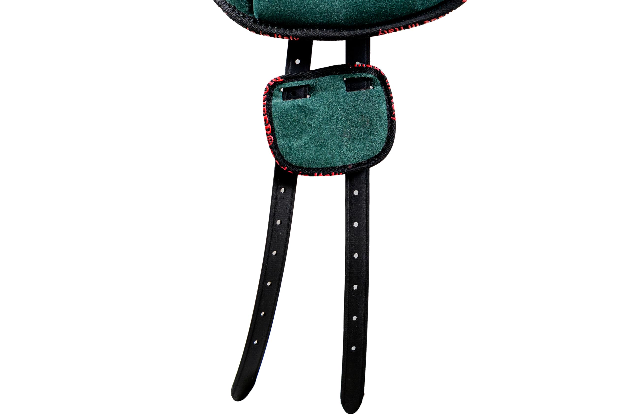 PIONEER Bareback-Reitsattel 50x45 aus Wildleder - Für natürliche Reitweise, Made in Italy - Polsterung aus Watte und Memory-Schaum - Bauchgurt aus Neopren - Schwarz