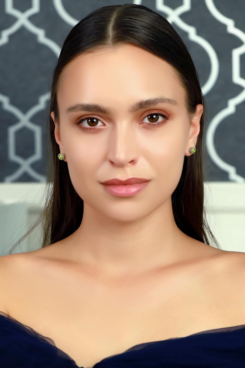 Sterling Silver Genuine, Created or Simulated Birthstone Gemstone Crown Stud Earrings - Image 4