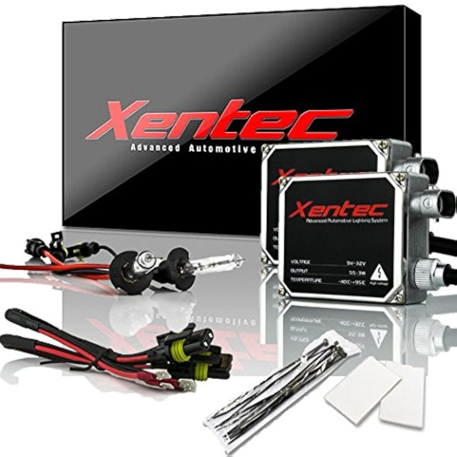 Xentec 55W Standard Size Ballasts x 2 bundle with 2 x Xenon Bulb H3 6000K (Ultra White) offroad
