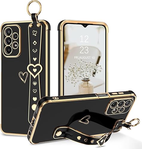 GUAGUA Funda para Samsung Galaxy A23 4G5G, Galaxy A23, funda para teléfono Galaxy A23, delgada, flexible, chapado en TPU con corazón de amor con