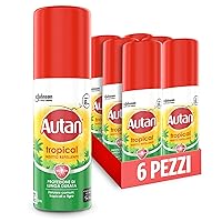 Autan Tropical Mini Spray Antizanzare Forte, Repellente Zanzare Azione Protettiva Duratura