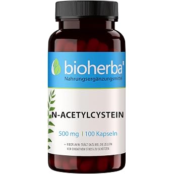 NAC Capsules - Pack of 100 with 500 mg N-Acetyl-L-Cysteine Amino Acid by BIOHERBA PZN 18216580