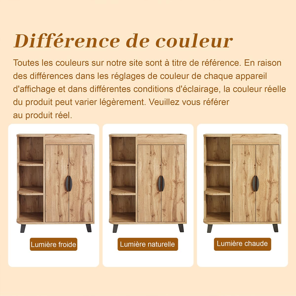 Armoire À Chaussures À Deux Portes Avec Aspect Bois Et Compartiments Ouverts, Meuble Polyvalent Étroit Pour Entrée, Petit Meuble À Chaussures Pour Petits Espaces, Avec Étagère Supérieure (Naturel)