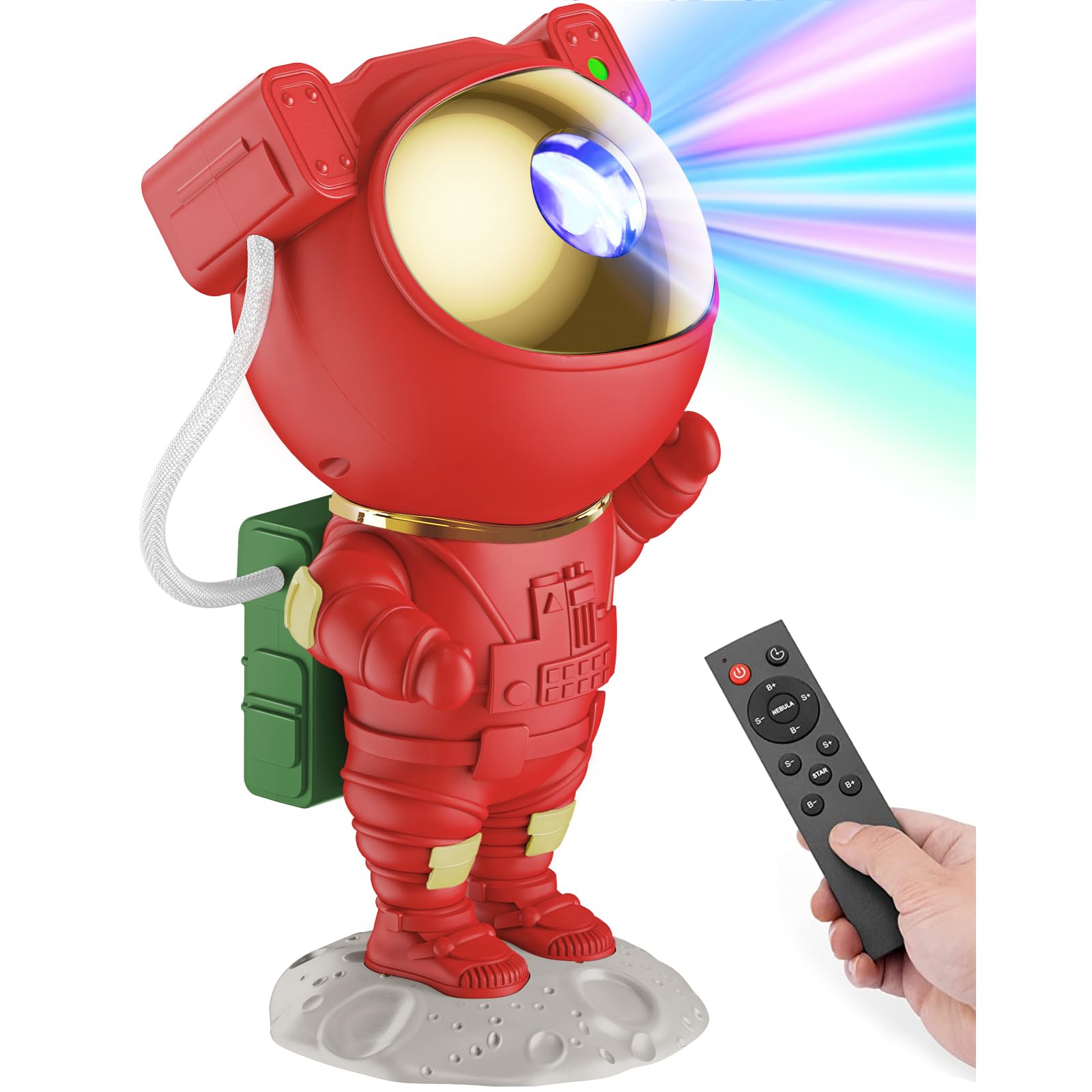 Star Projector Galaxy Night Light - Astronaut Space Projector, Starry Nebula Ceiling LED Lamp with Timer and Remote, Kids Room Decor Aesthetic, for Christmas & Birthdays: Cherry