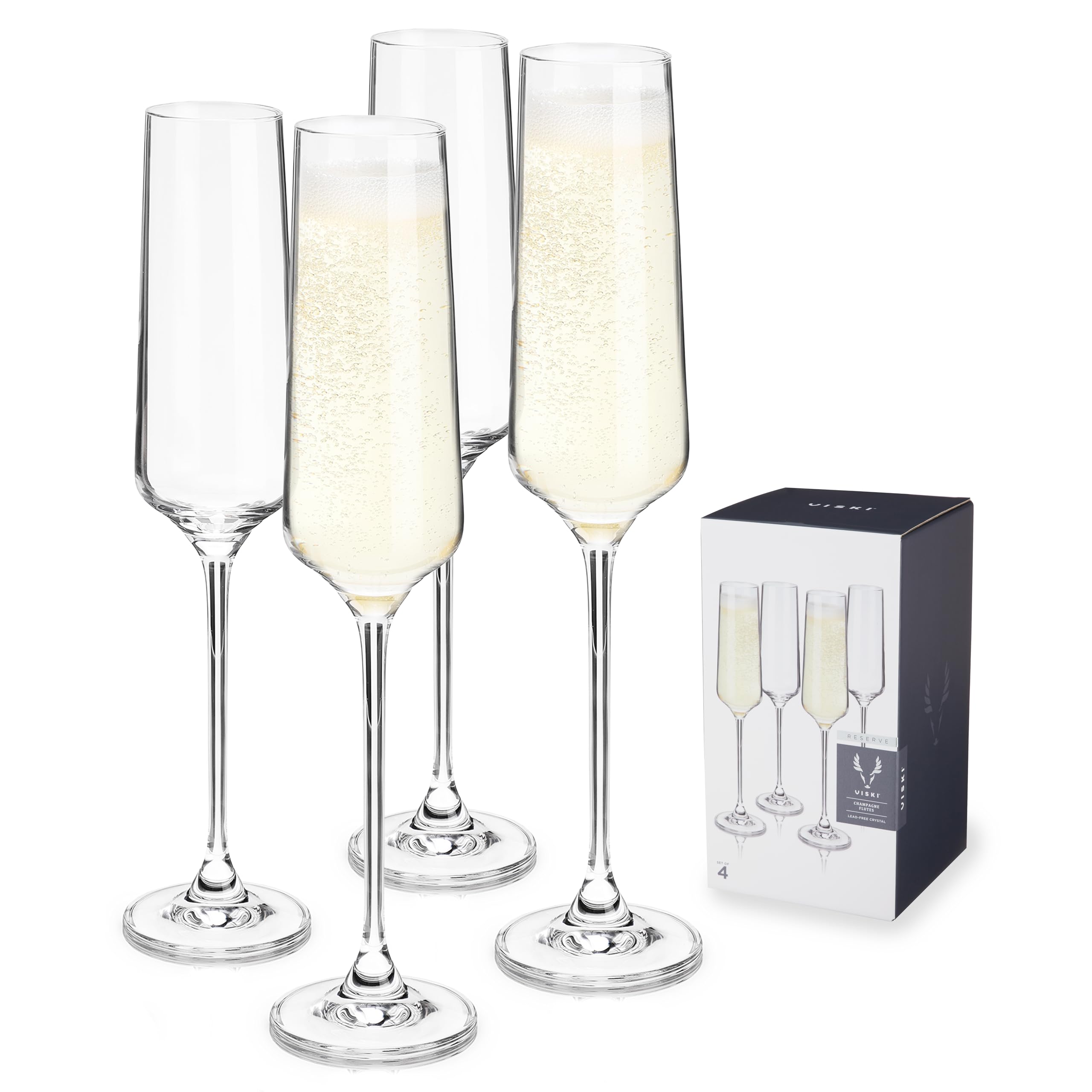 Flûtes à champagne Viski en cristal sans plomb pour vos apéritifs chics et dîners de fête