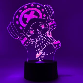 Otaku Lamps Chopper One Piece Anime Lamp Figure Night Light, 16 Color RGB LED 3D Anime Room Decor Gift for Otaku