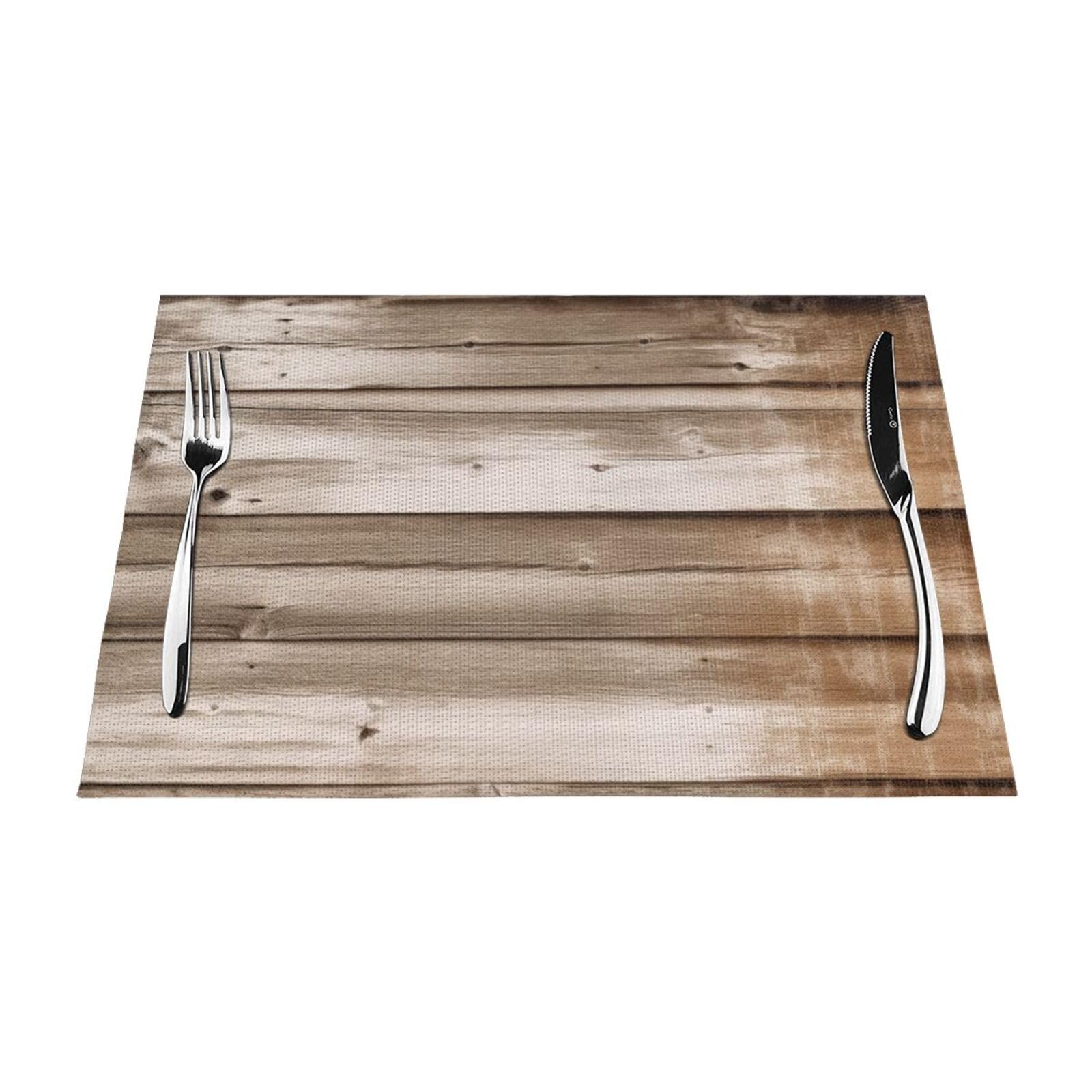Sets de table durables en PVC tissé avec finition premium chic