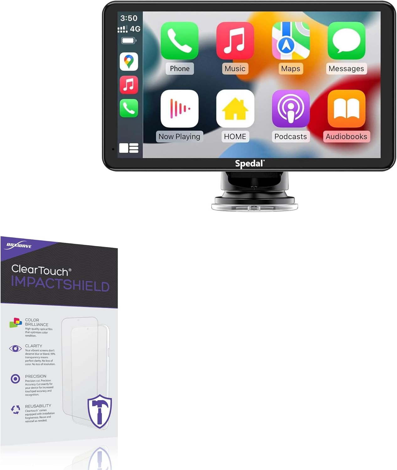 BoxWave Screen Protector Compatible with Spedal NaviCam-CL796W (7 in) - ClearTouch ImpactShield (2-Pack), Impenetrable Screen Protector Flexible Film