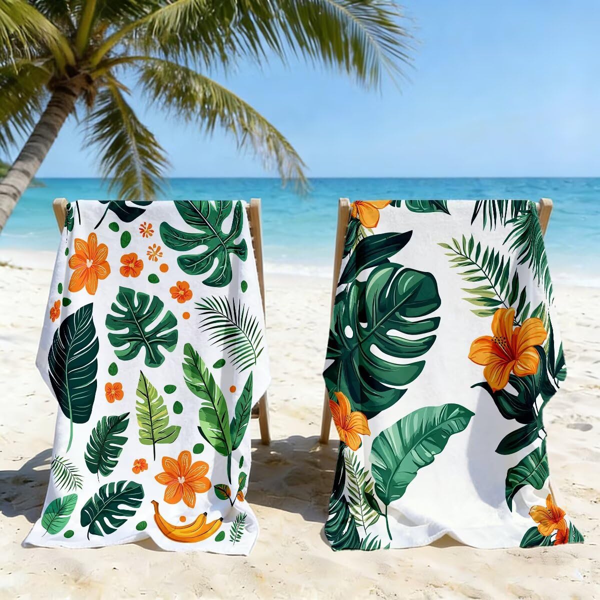 Ręcznik plażowy XXL, 90 x 180 cm, zestaw 2 szt., ręcznik plażowy z mikrofibry, szybkoschnący, do sauny, fitness, bez piasku, ręcznik plażowy, do sauny, duży ręcznik kąpielowy, prezent dla kobiet -4809