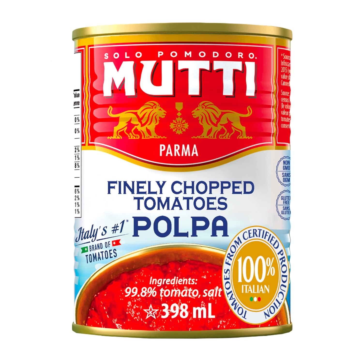 Mutti Crushed Tomatoes (Polpa), 28 oz. | 6 Pack | Italy’s #1 Brand of Tomatoes | Fresh Taste for Cooking | Canned Tomatoes | Vegan Friendly & Gluten Free | No Additives or Preservatives