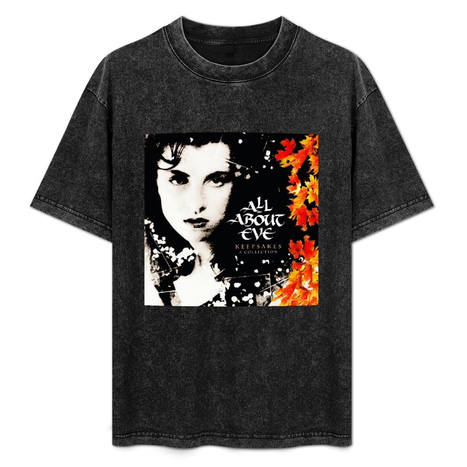 Balance Master Unisex Black All About Eve Keepsakes Summer Casual Tee Short Sleeve Crew Neck Cotton Tops Washed Vintage T-Shirt Xxl