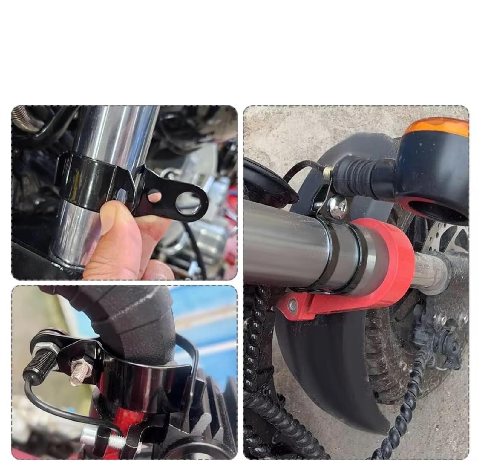 Universal 2Pcs Motorrad Blinker Licht Halterung 30-43mm Unterstützung Hilfs Scheinwerfer Motor Für Benutzerdefinierte