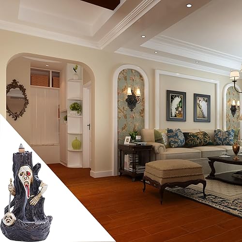 Miniatura 7 de Quemador de incienso, soporte de incienso de reflujo, soporte para quemador de incienso de calavera, adorno de aromaterapia para