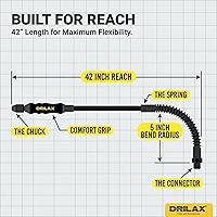 Vista 4 de Drilax 42" Flex Shaft Rotary Tool Attachment – Compatible with Dremel Flex Shaft Models 100, 200, 300, 3000, 4000, 4300, 8220, 8240, 8250, 8260