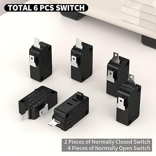 Miniatura 5 de DaierTek Interruptor de puerta de microondas KW3AKW3AT 16A 125VAC250VAC Enclavamiento de puerta 4 Normalmente abierto 2 Interruptor de horno de