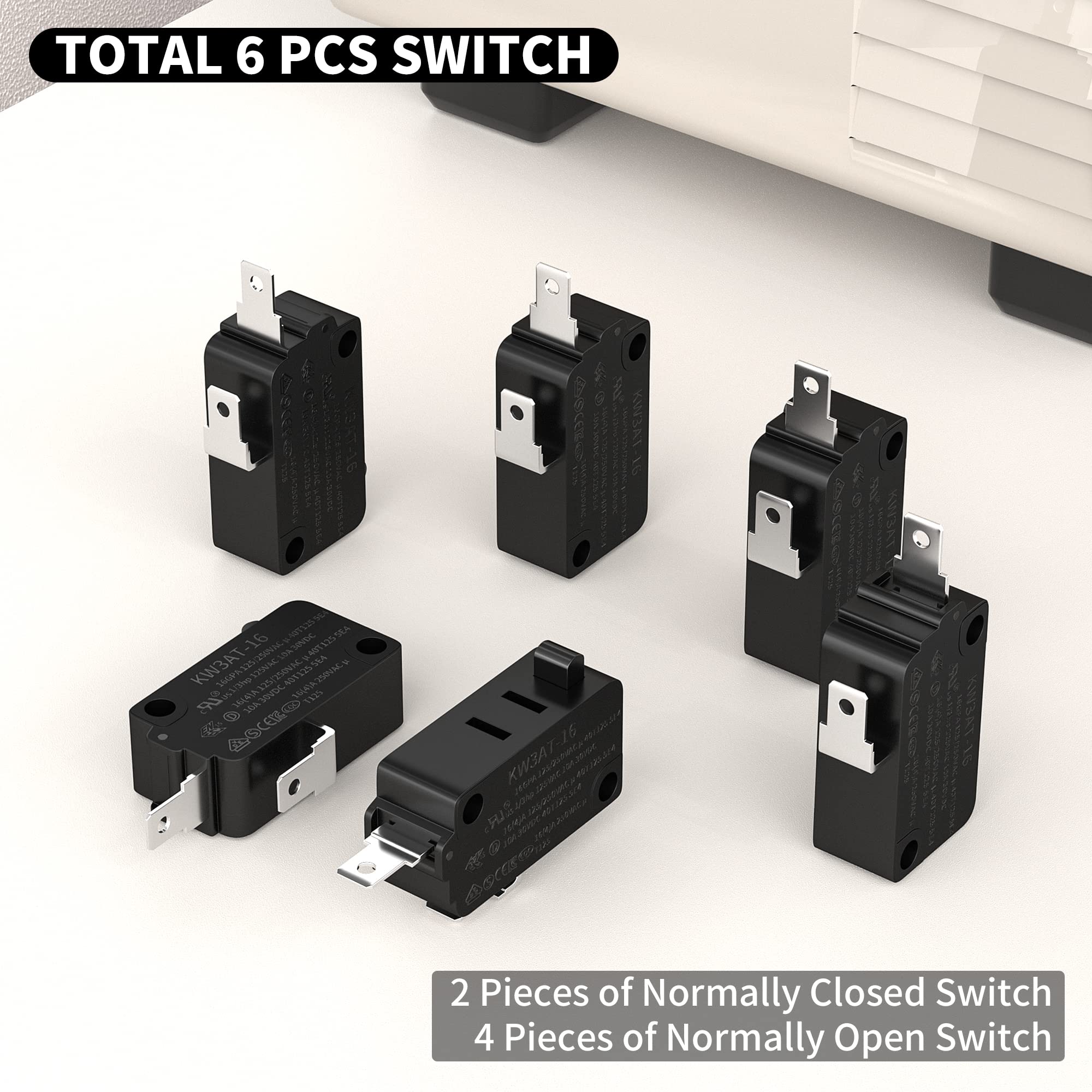 DaierTek KW3A/KW3AT Mikrowellentürschalter 16A 125VAC/250VAC Mikrowellentürschalter 16A 125VAC/250VAC Mikrowellentürschalter normal offen 2