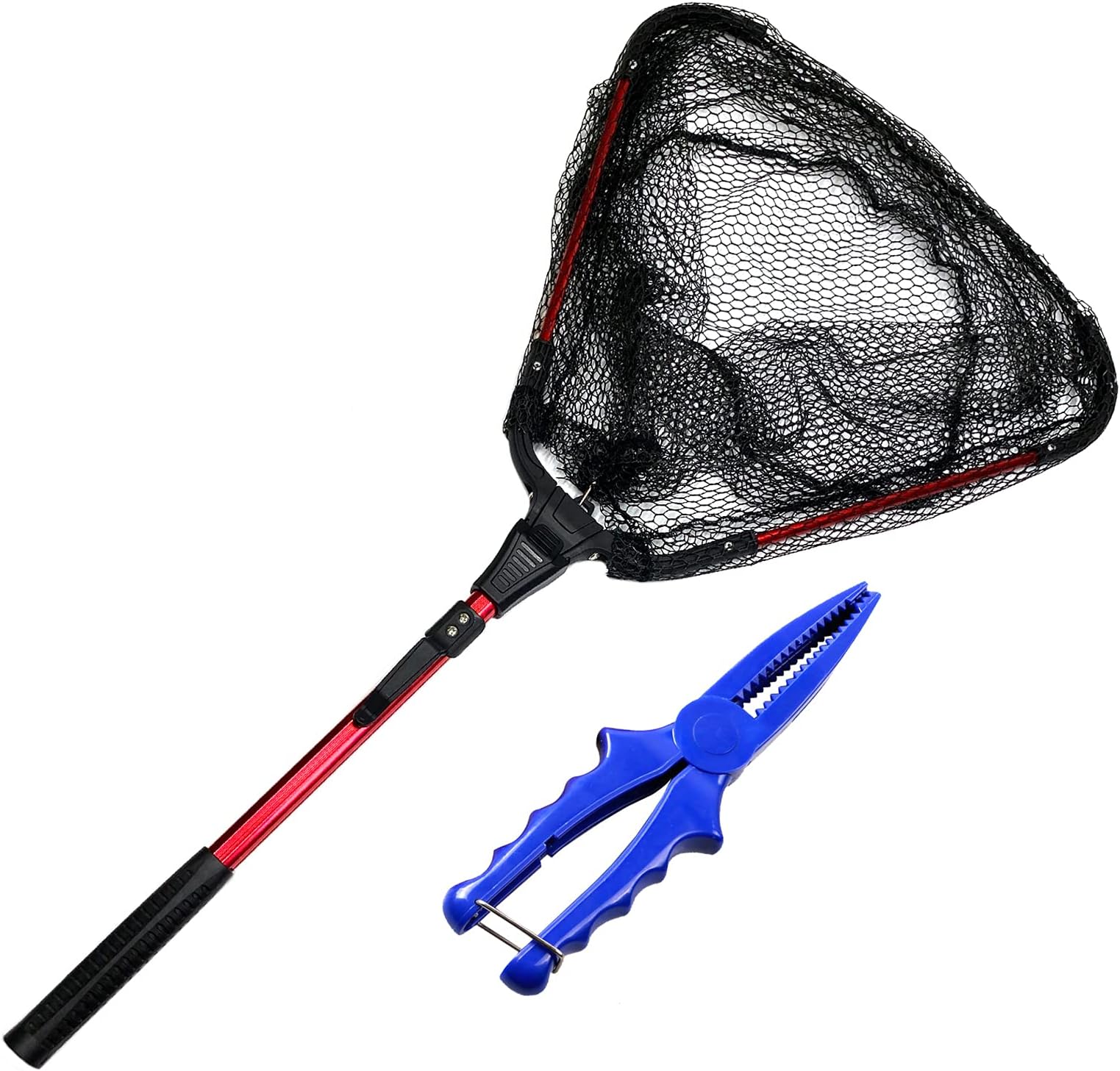 YHCFreshwater Saltwater Fishing Floating Fishing Net Extra Strong Foldable Fishing Net Rubber Coated Fish Landing Net