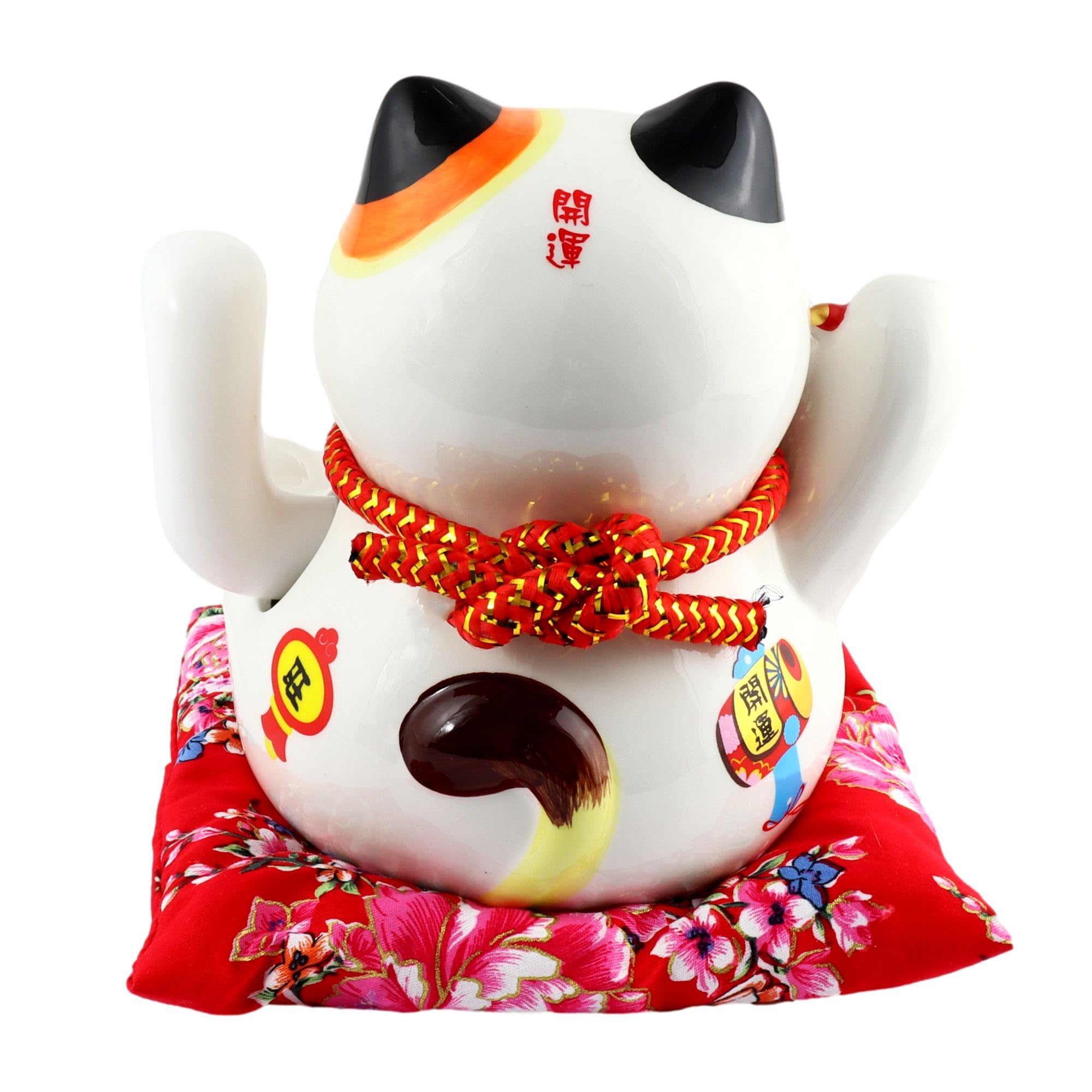 Freak Scene Agitando Gato Chino - Porcelana 15,5 cm Blanco - Maneki Neko 01