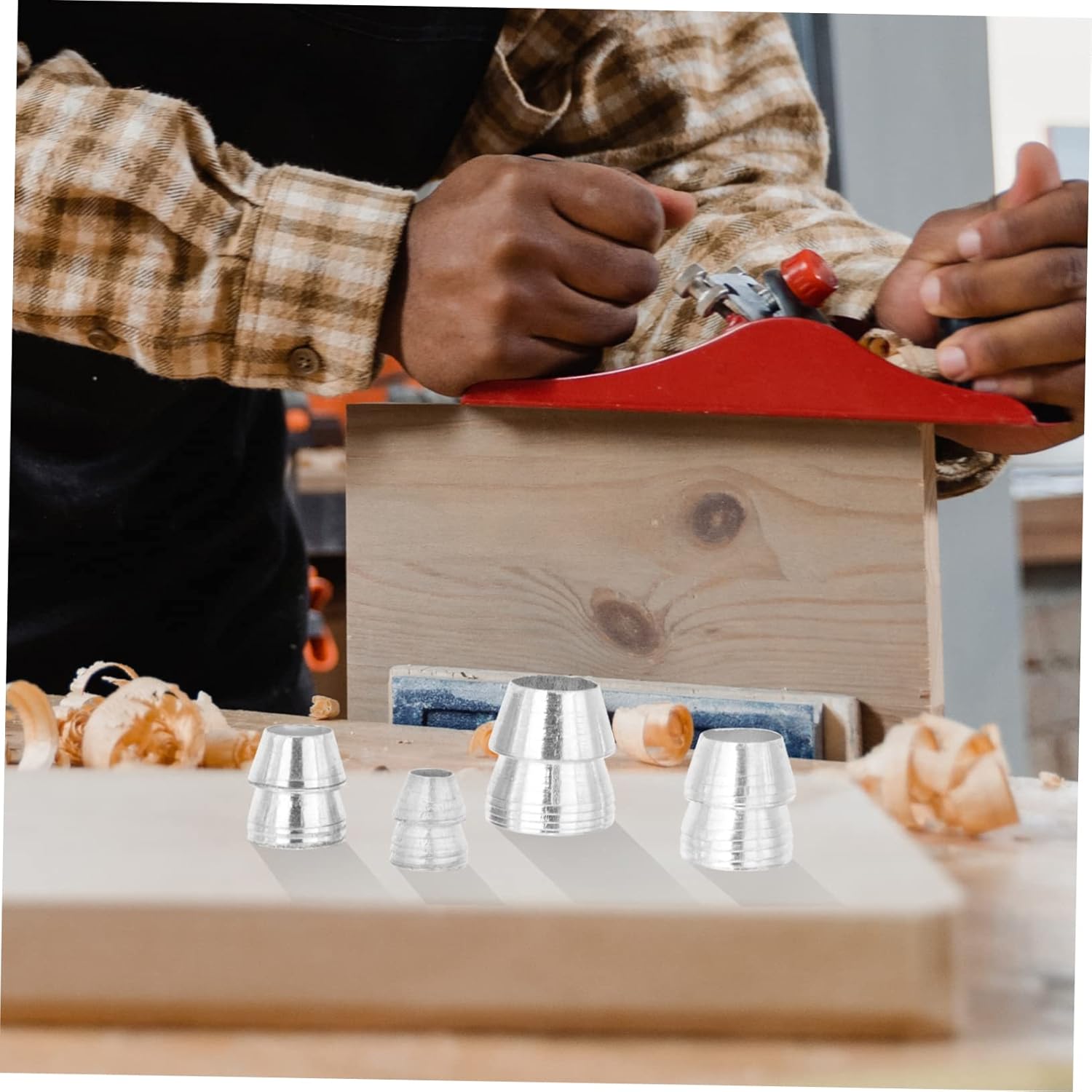 ARTIBETTER 56pcs Metal for Axe Handles Tapered Fixing Accessories for Woodworking and for Construction and Carpentry