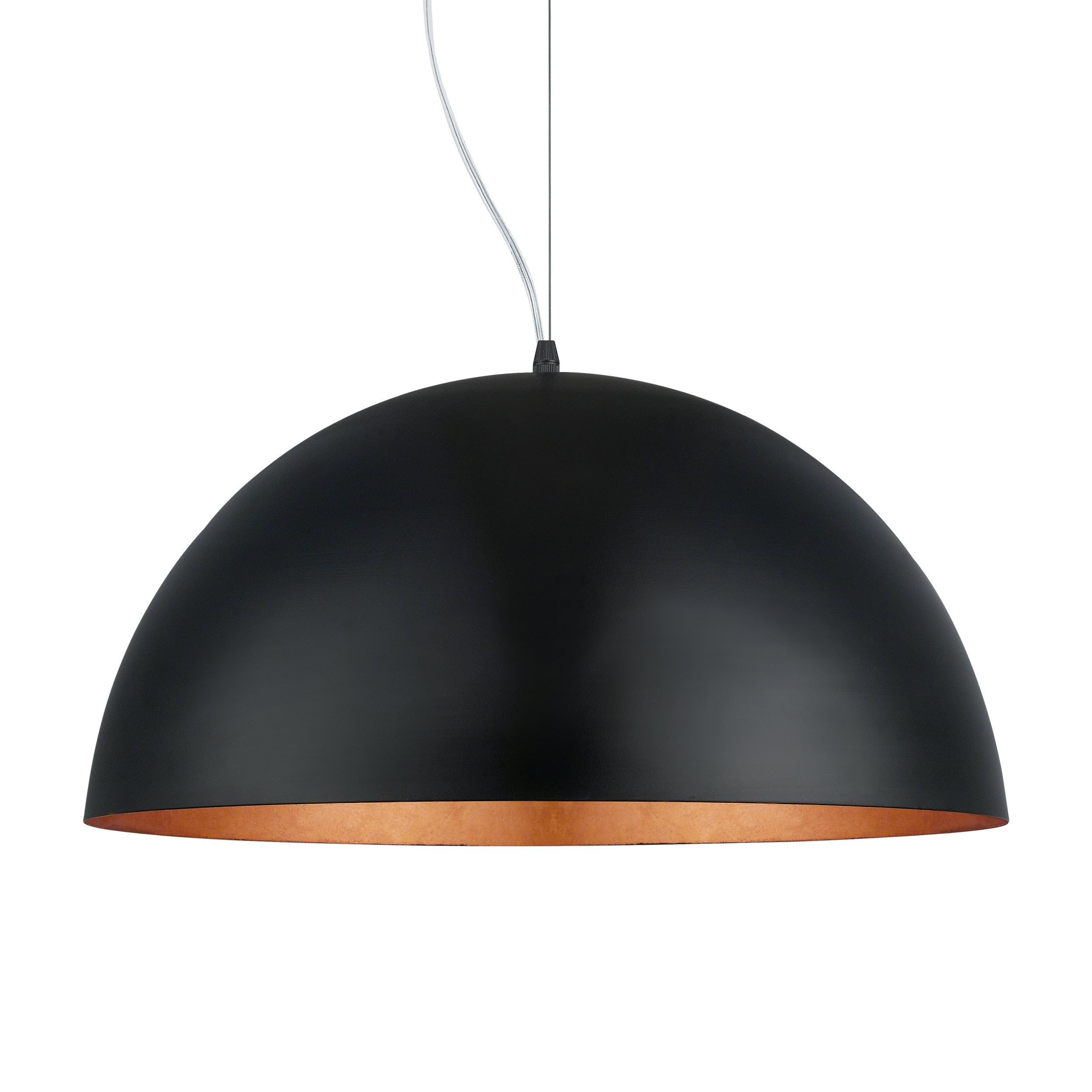 Eglo lampada a sospensione Gaetano 1, fiamma, stile industriale, acciaio