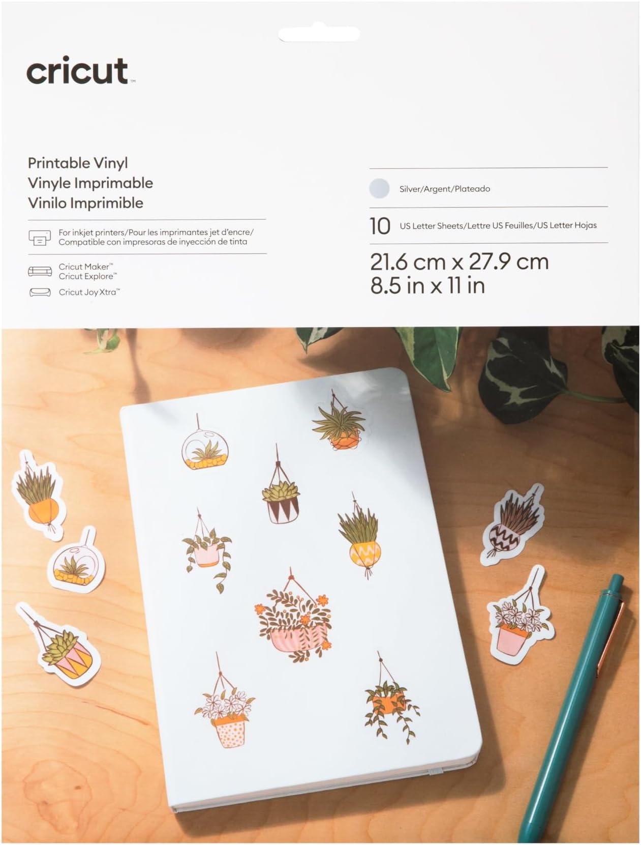 Cricut Printable Vinyl (10 ct), Silver